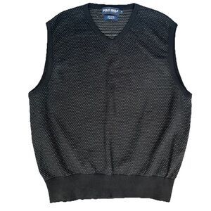 Vintage Polo Golf Ralph Lauren Sweater Vest Mens Size XL V Neck Cotton Knit